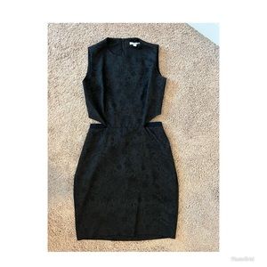 Black cut out mini dress